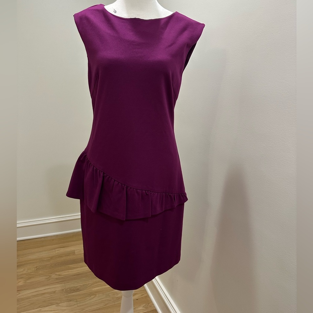 Trina Turk purple mini dress in a knit stretch material size 6